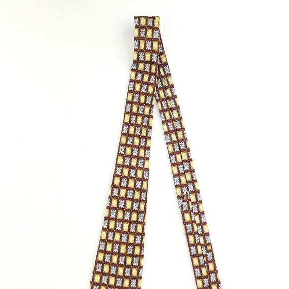 Giorgio Armani Le Collezioni Neck Tie Silk Italy Geometric Ornament Pattern 58" - Picture 9 of 13